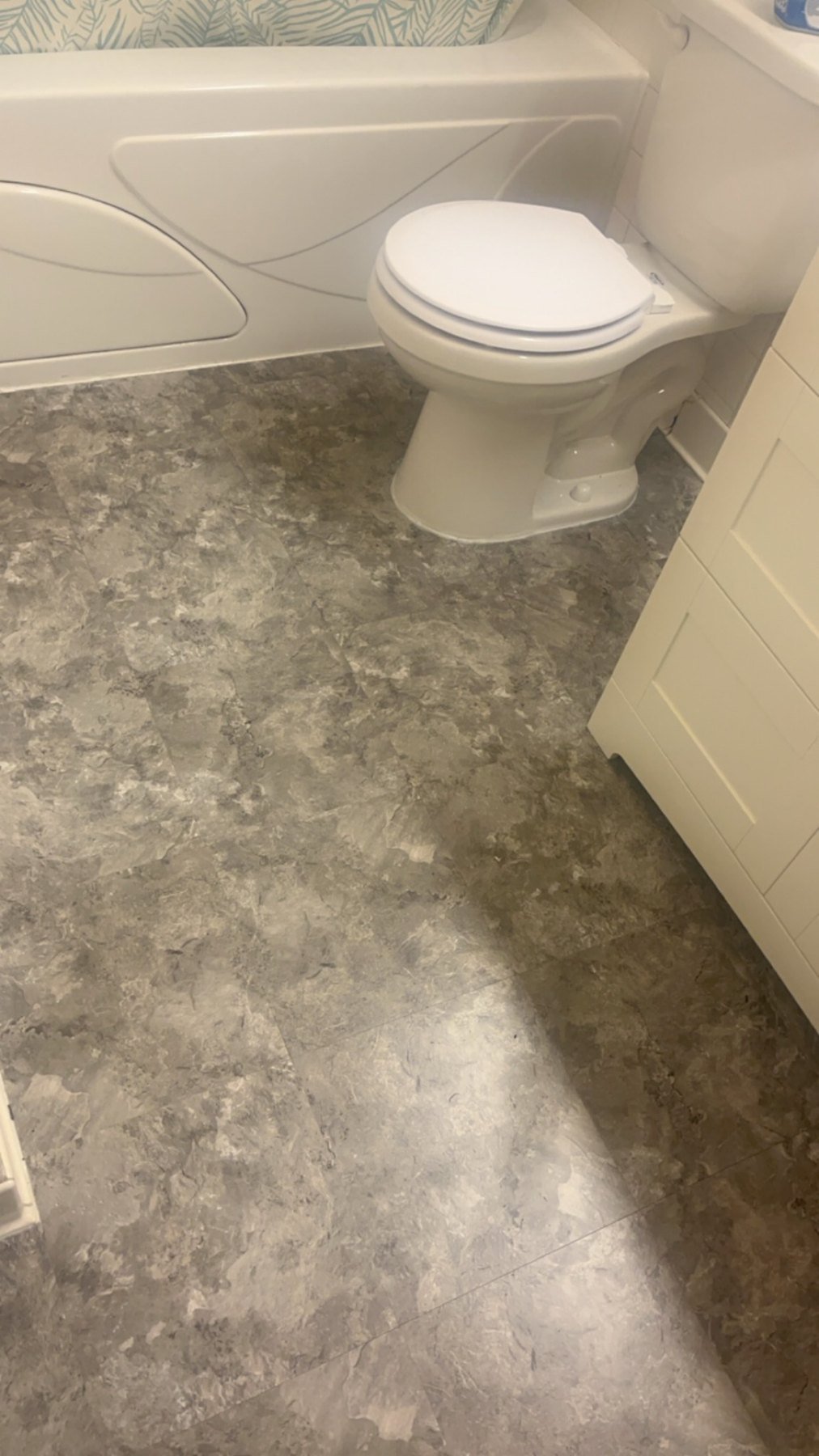 Laminate flooring installed in a rental or turnover setting